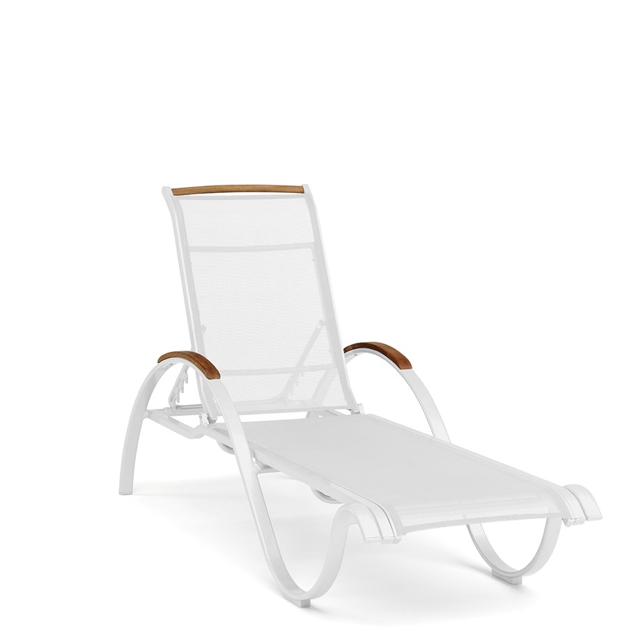 Nydala solsäng vit/teak