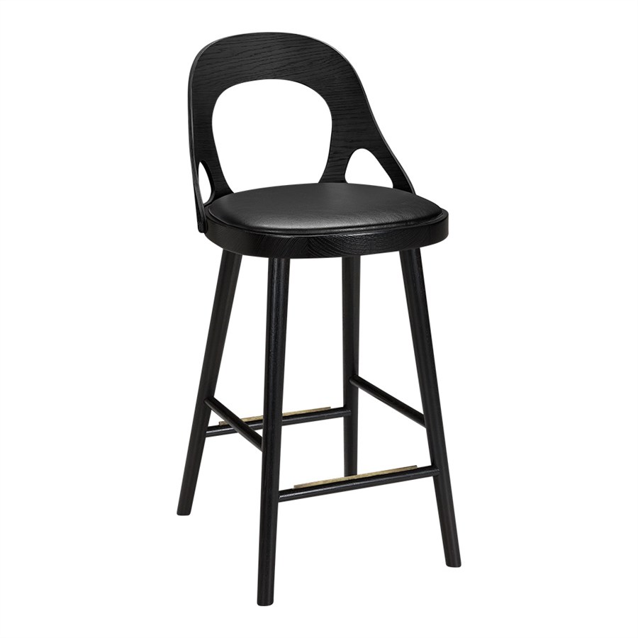 Colibri barstol 63 cm ek svart, bonded läder PR 