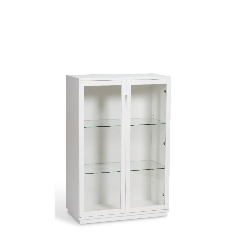 Aoko skåp glas/vit